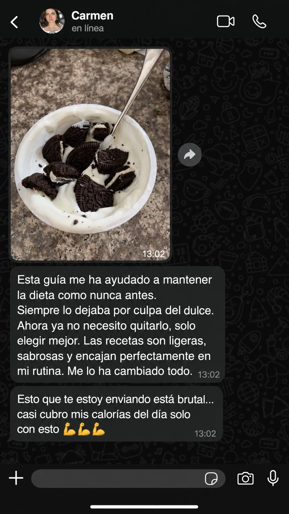 Ejemplo ilustrativo de conversación de Carmen