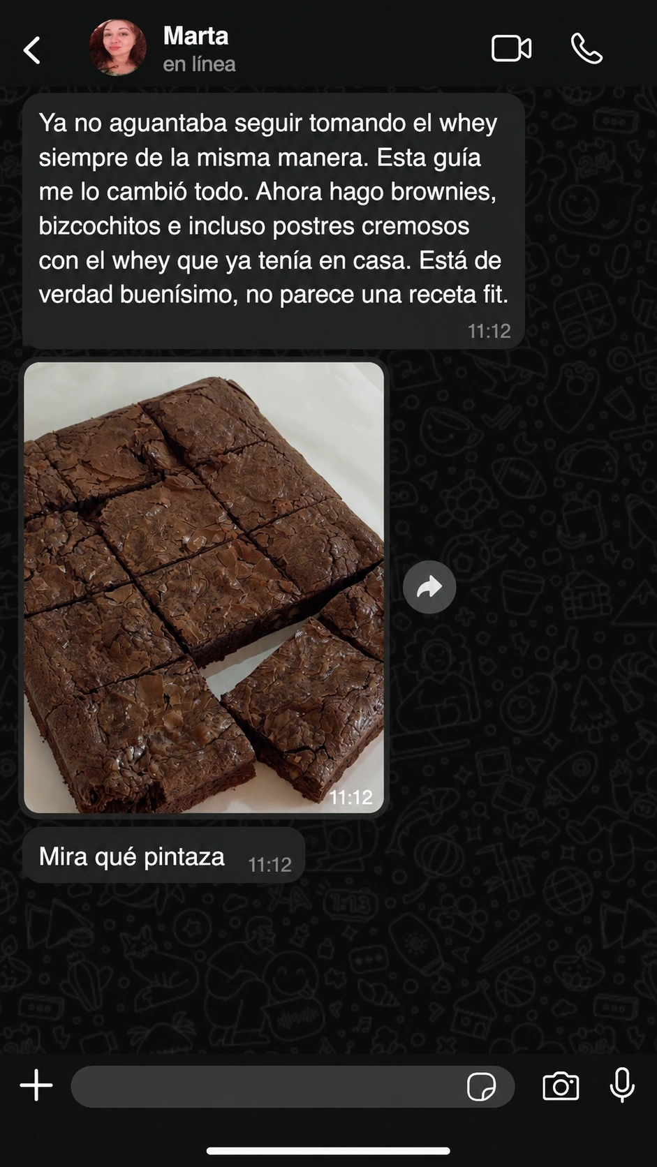 Ejemplo ilustrativo de conversación de Marta